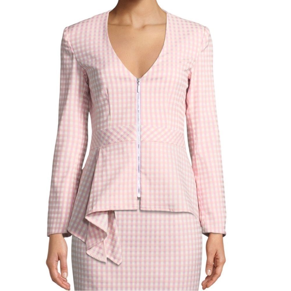 Nanette Lepore “Grand Hotel” Gingham Jacket Sz 6